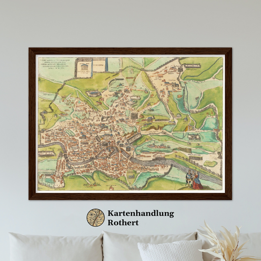 Historical city map  Test product horizontal 3 sizes