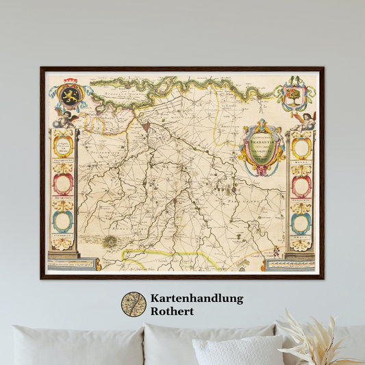 Historische Landkarte Brabant um 1635