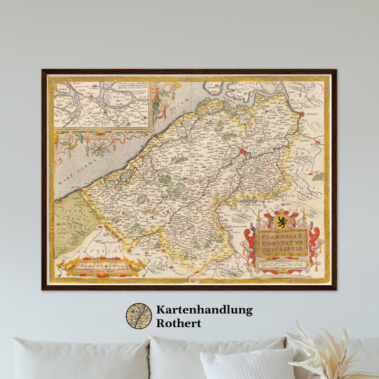 Historische Landkarte Flandern um 1609