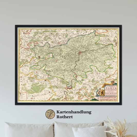 Historische Landkarte Namur um 1670