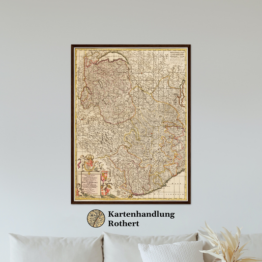 Historische Landkarte Piemont um 1698