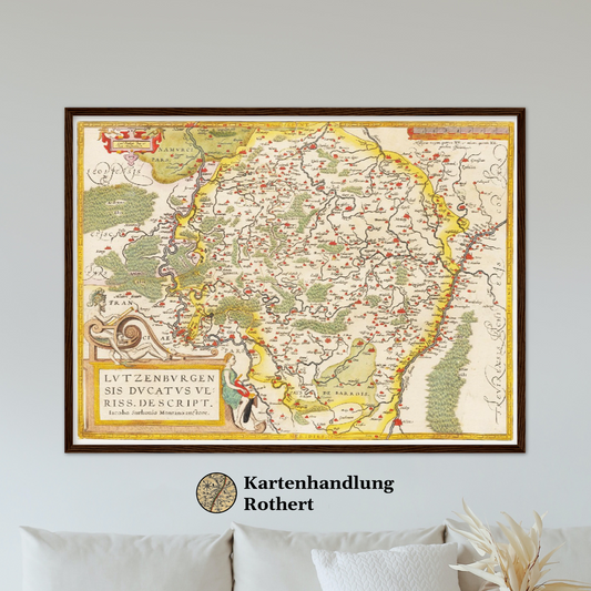 Historische Landkarte Luxemburg um 1609