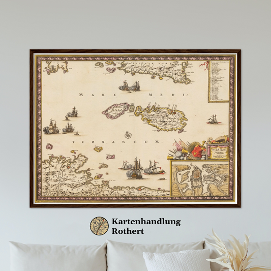 Historical city map  Test product horizontal 3 sizes