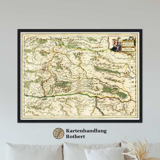 Historische Landkarte Steiermark um 1647