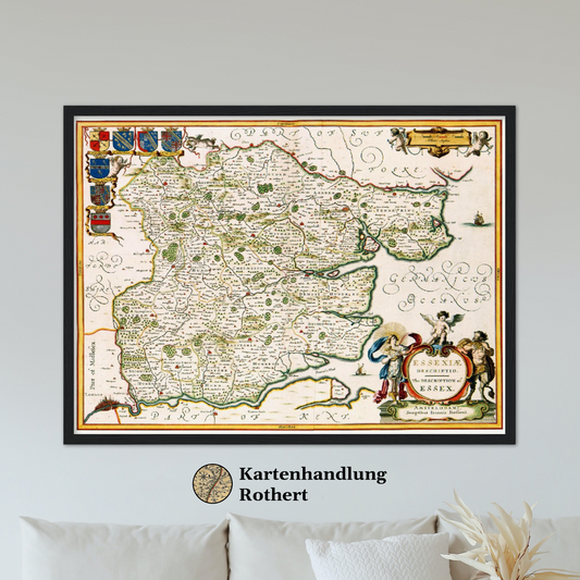 Historische Landkarte Essex um 1646