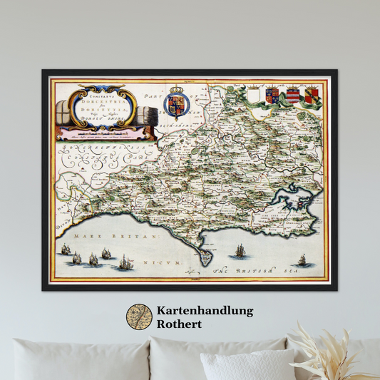 Historische Landkarte Dorset um 1646