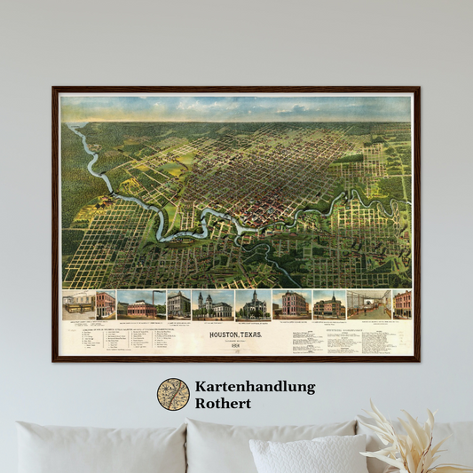 Historical city map  Test product horizontal 3 sizes