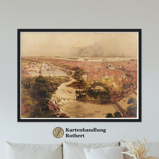 Historical city map  Test product horizontal 3 sizes