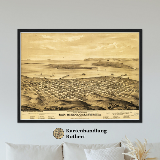 Historical city map  Test product horizontal 3 sizes