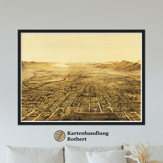 Historical city map  Test product horizontal 3 sizes
