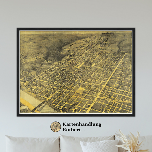 Historical city map  Test product horizontal 3 sizes