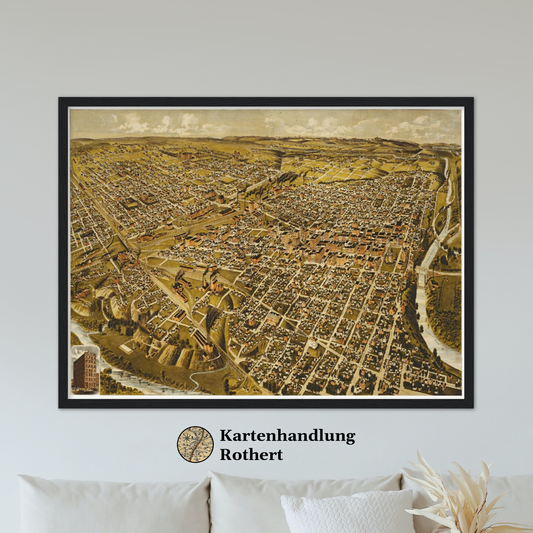 Historical city map  Test product horizontal 3 sizes