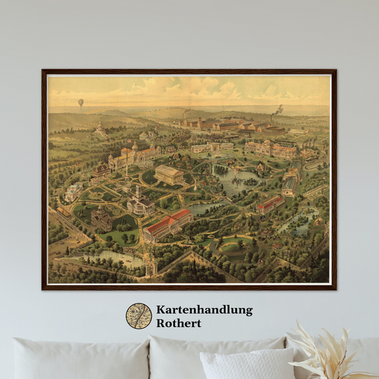 Historical city map  Test product horizontal 3 sizes