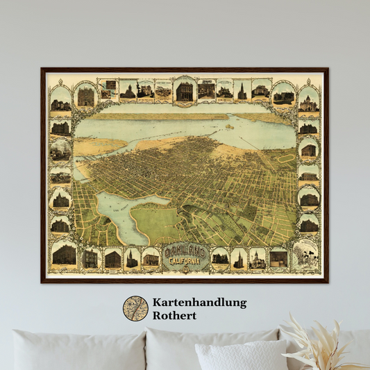 Historical city map  Test product horizontal 3 sizes