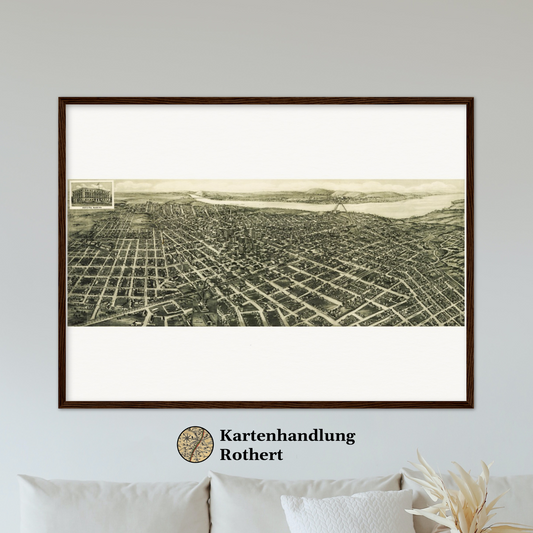 Historical city map  Test product horizontal 3 sizes