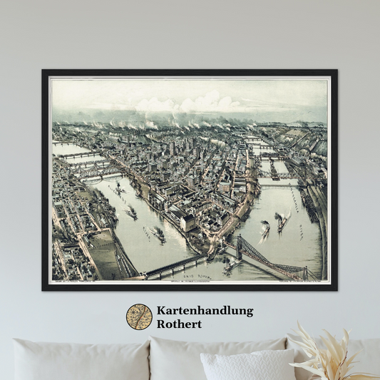 Historische Stadtansicht Pittsburgh um 1902