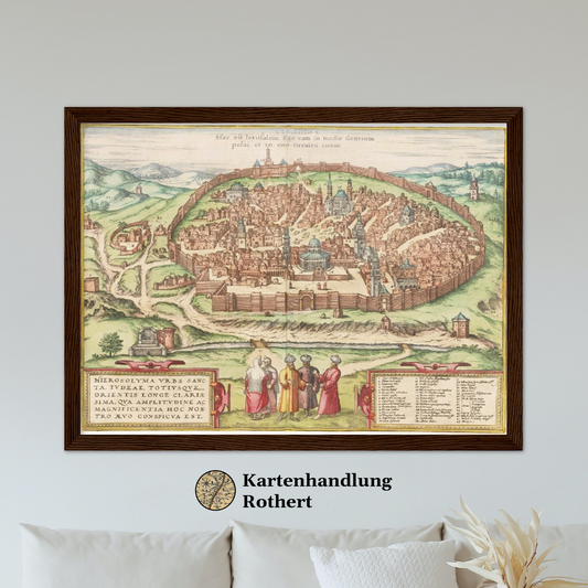 Historical city map  Test product horizontal 3 sizes
