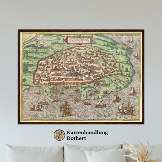 Historical city map  Test product horizontal 3 sizes