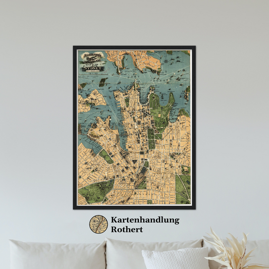 Historical city map  Test product horizontal 3 sizes