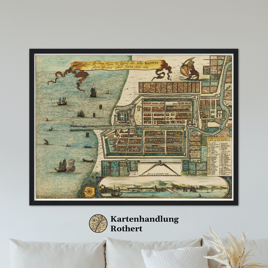 Historical city map  Test product horizontal 3 sizes