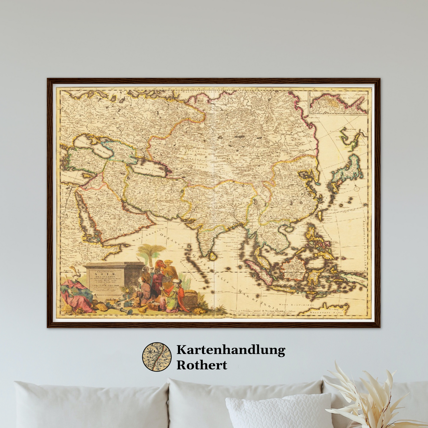 Historische Landkarte Asien um 1694