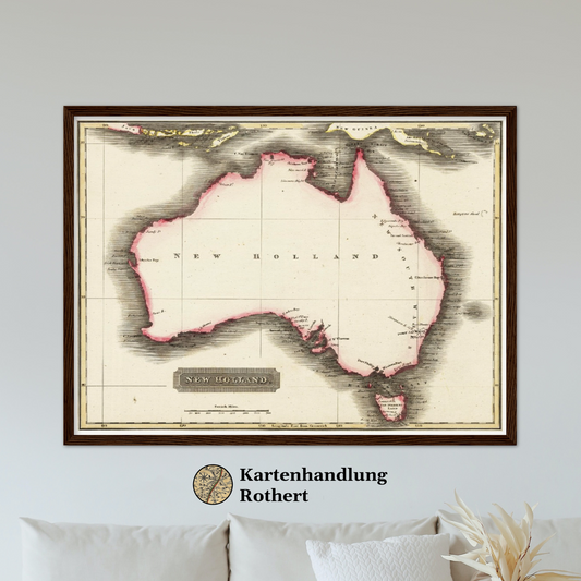 Historische Landkarte Australien um 1817