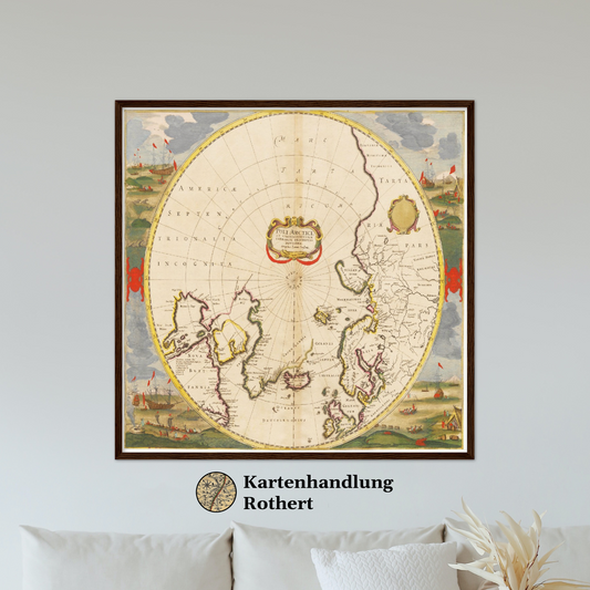 Historische Landkarte Arktis um 1694