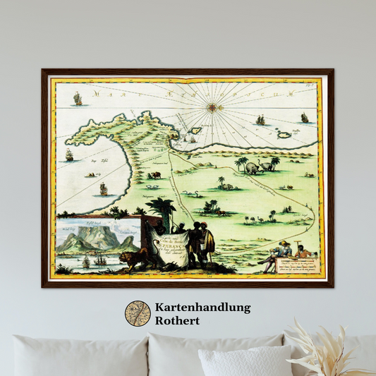 Historical city map  Test product horizontal 3 sizes