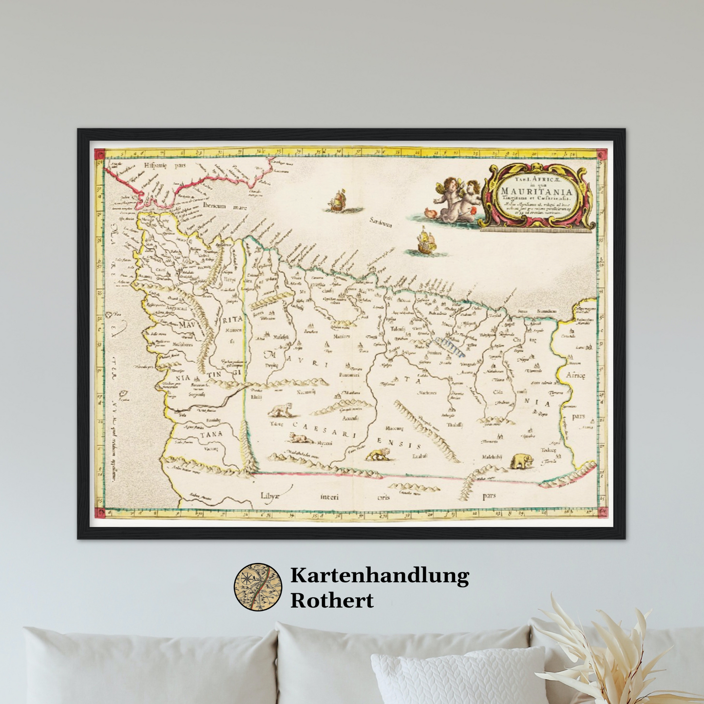 Historische Landkarte Mauretanien um 1704