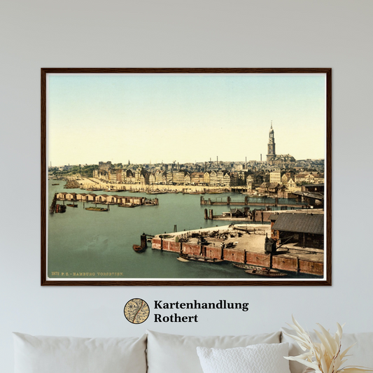 Historische Ansicht Hamburger Hafen um 1895