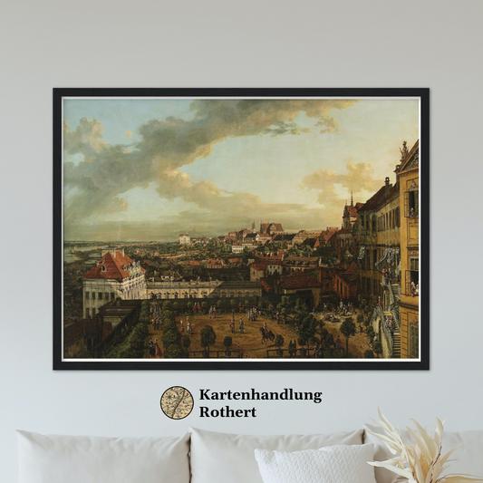 Historische Ansicht Warschau um 1750