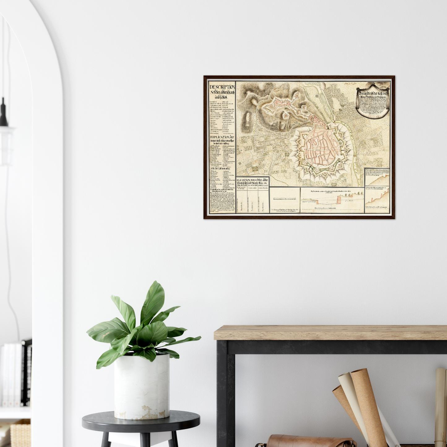 Historical city map  Test product horizontal 3 sizes