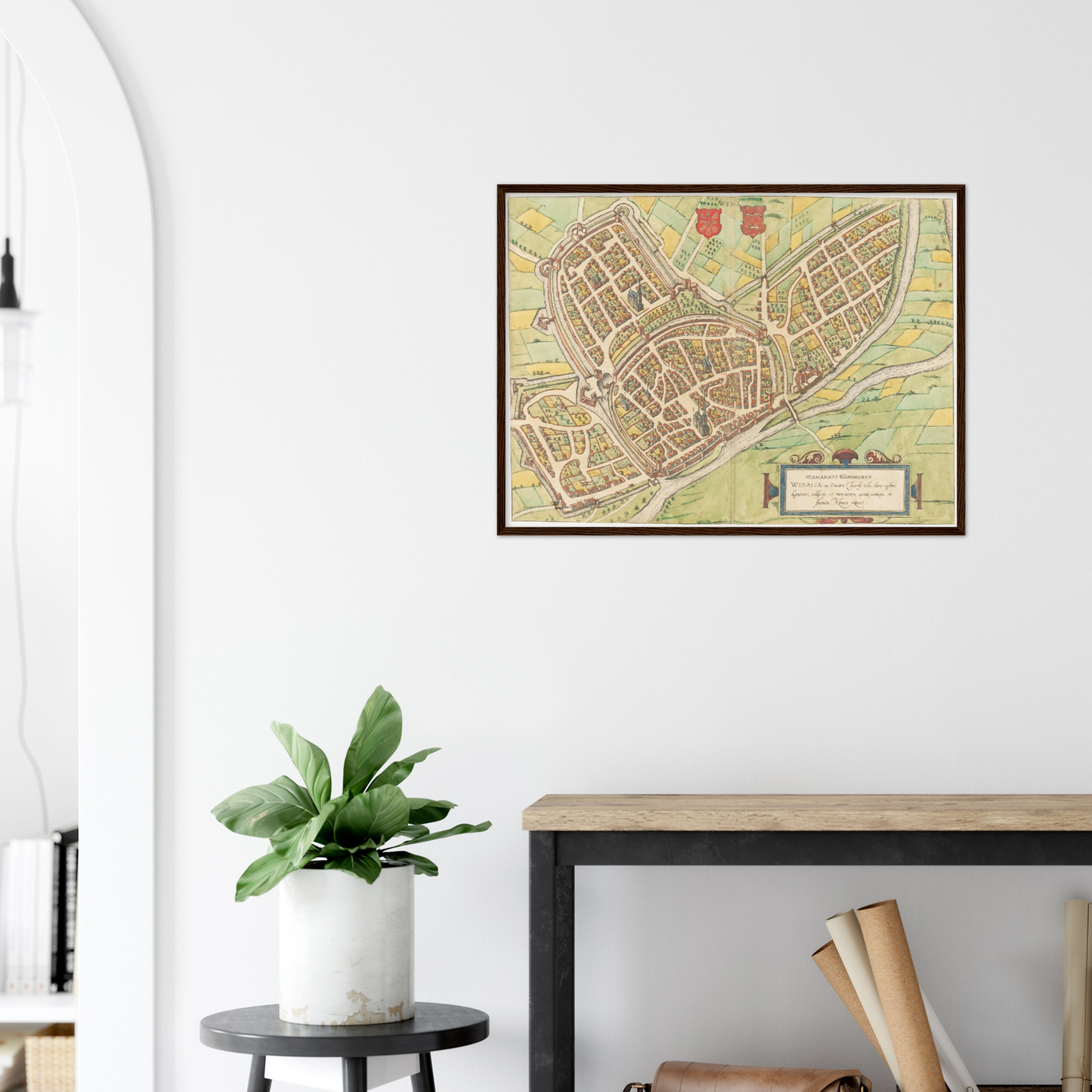 Historischer Stadtplan Wesel um 1592