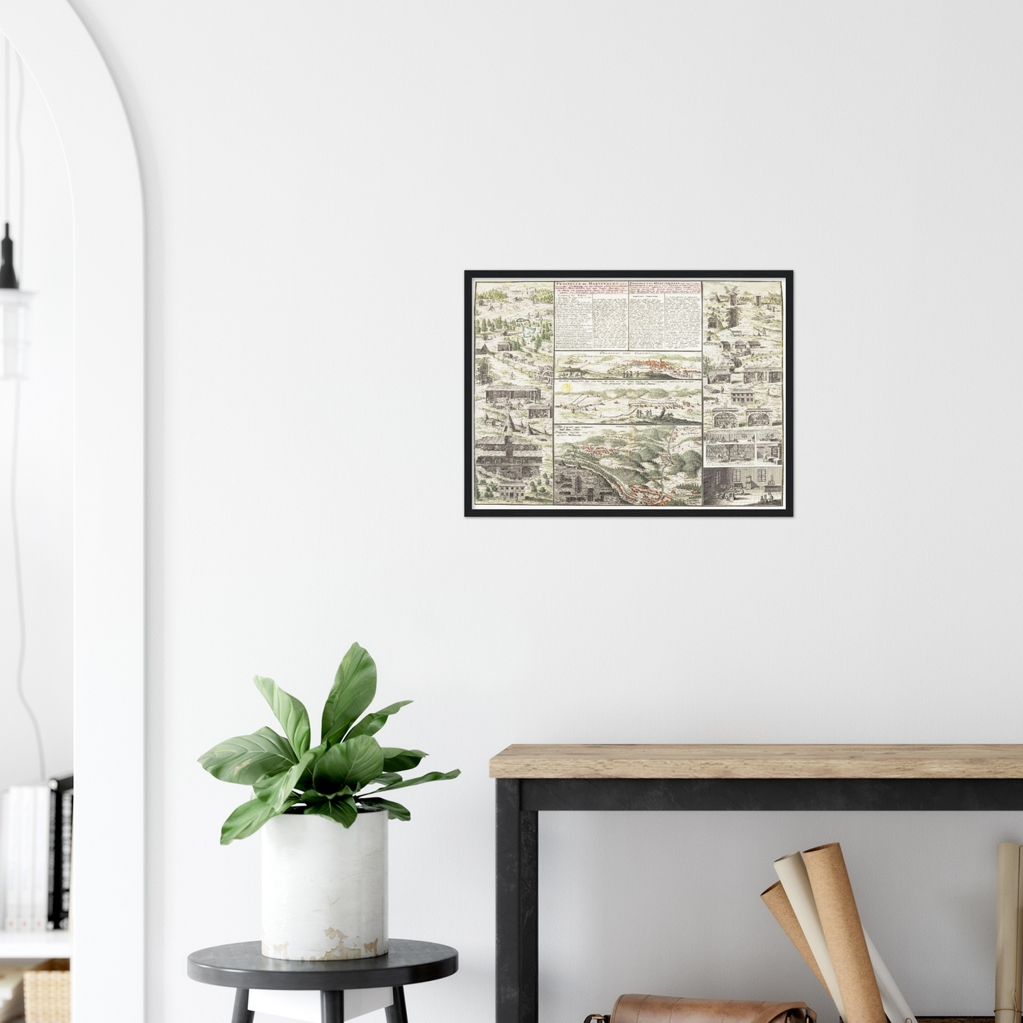 Historical city map  Test product horizontal 3 sizes