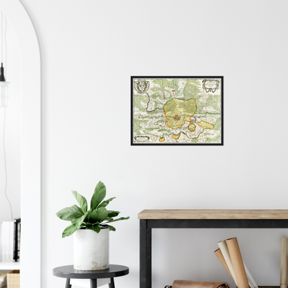 Historical city map  Test product horizontal 3 sizes