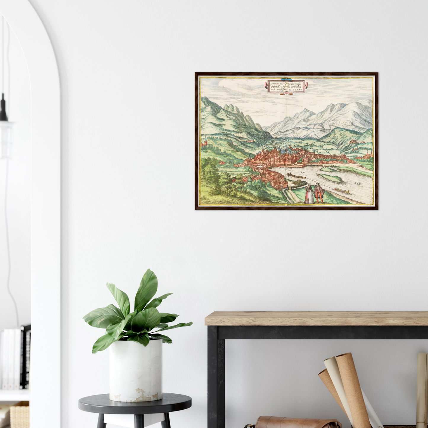 Historical city map  Test product horizontal 3 sizes