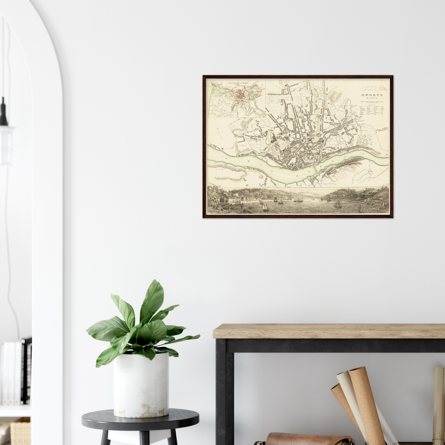 Historical city map  Test product horizontal 3 sizes