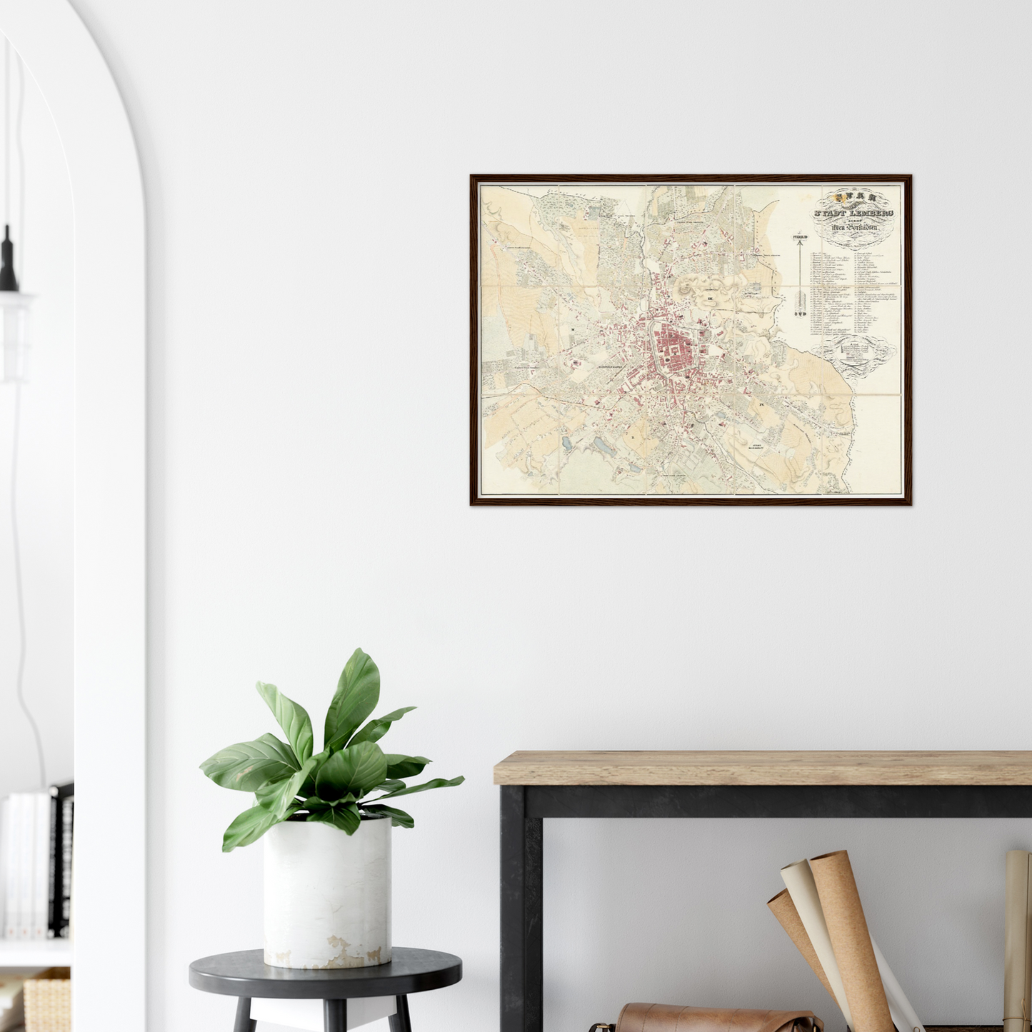 Historical city map  Test product horizontal 3 sizes