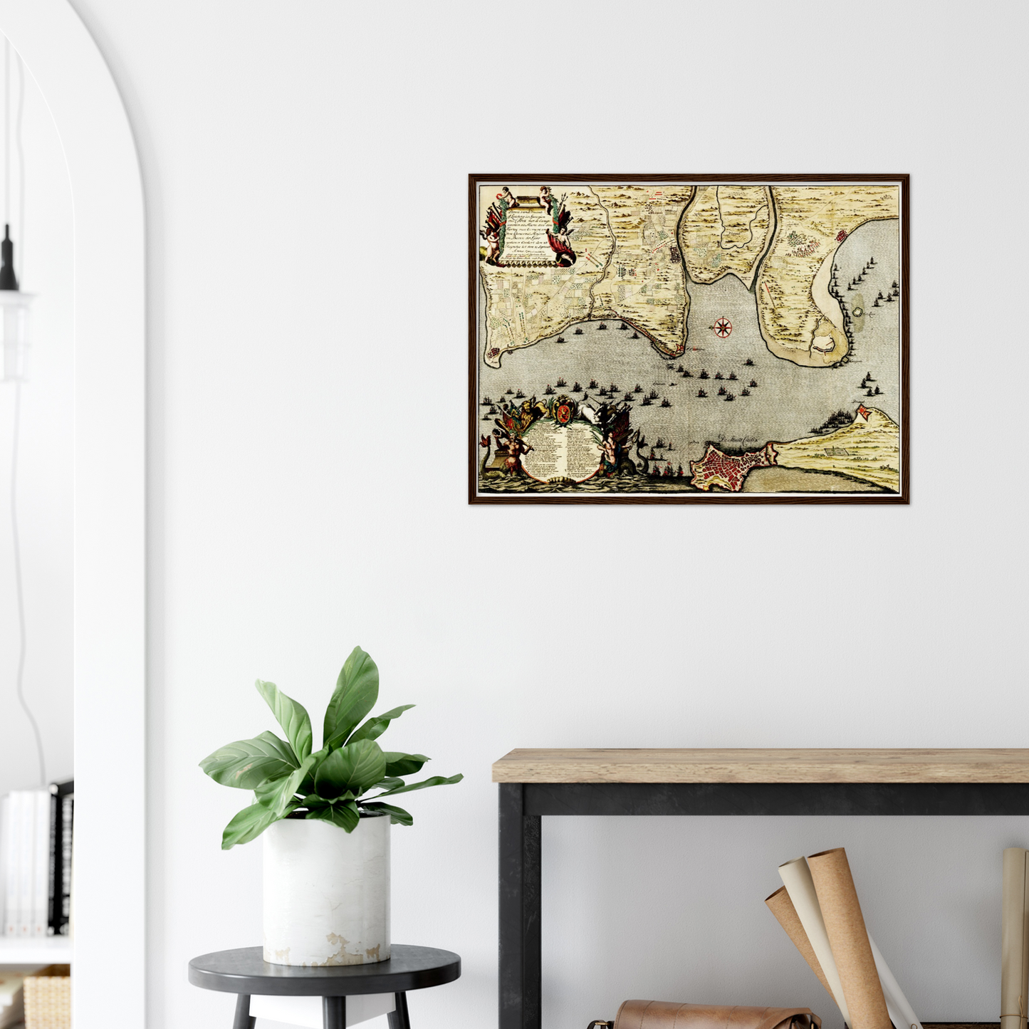 Historischer Stadtplan Cadiz um 1700