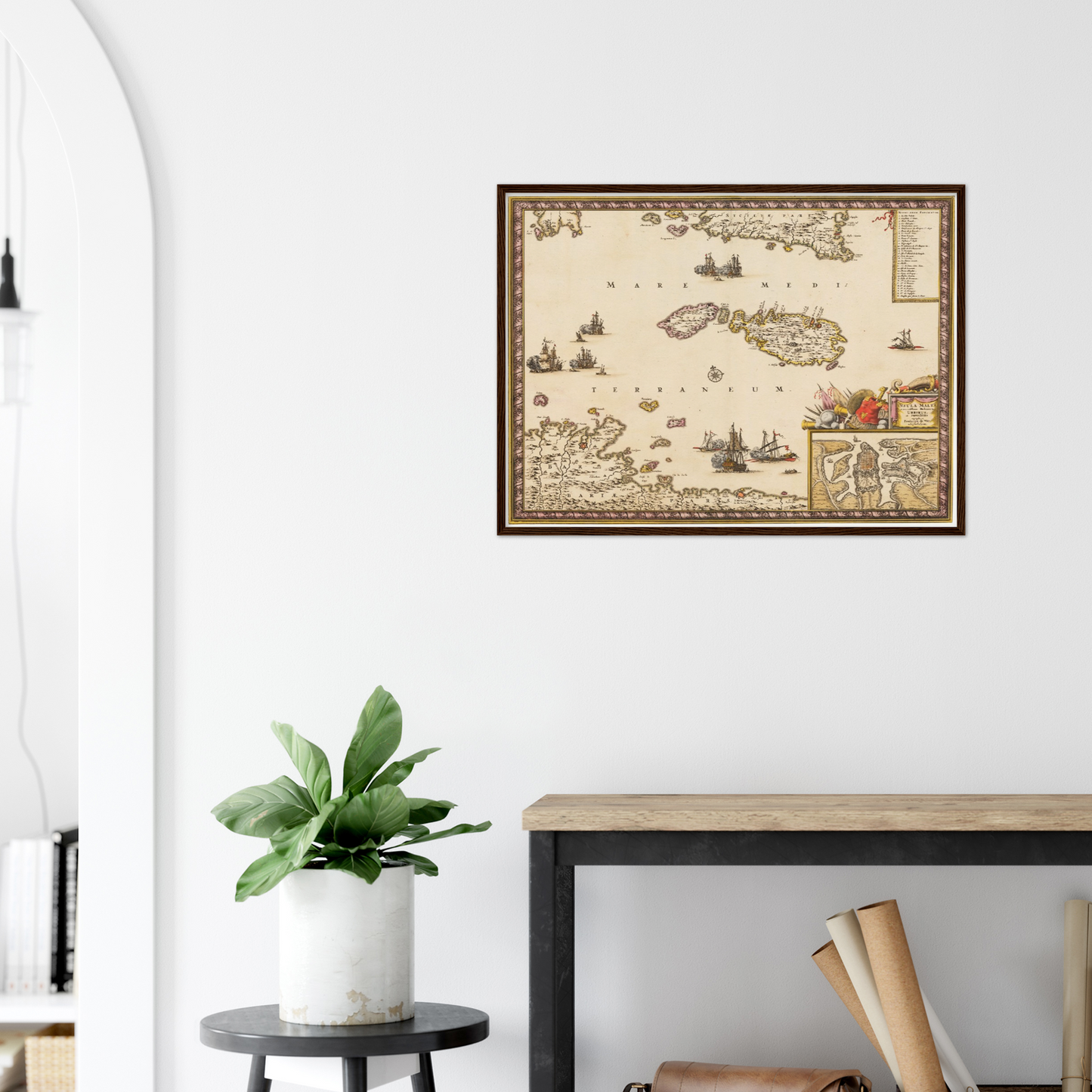 Historical city map  Test product horizontal 3 sizes