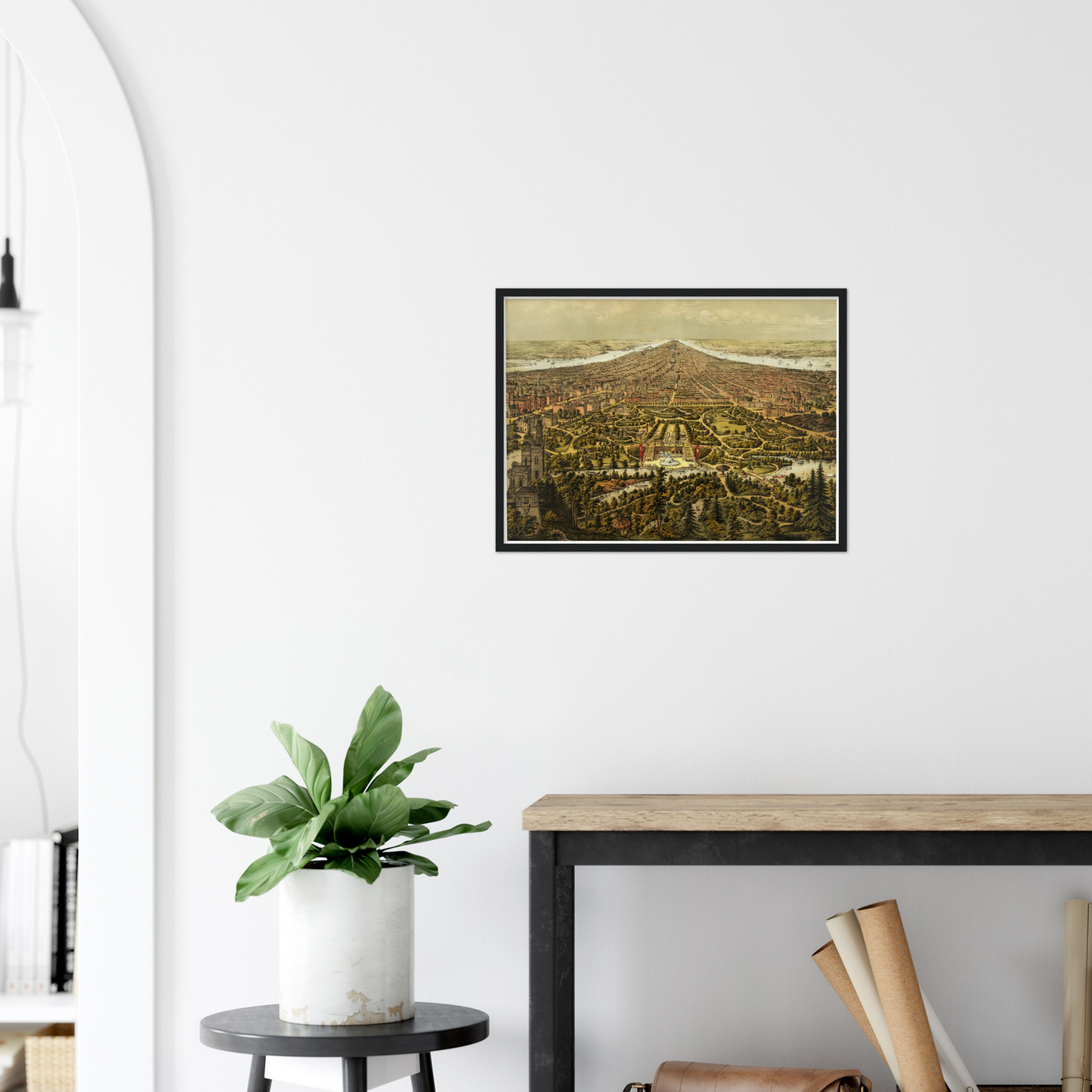 Historical city map  Test product horizontal 3 sizes