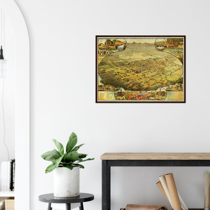 Historical city map  Test product horizontal 3 sizes