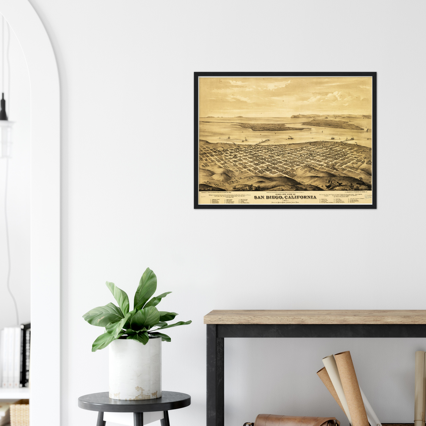 Historical city map  Test product horizontal 3 sizes