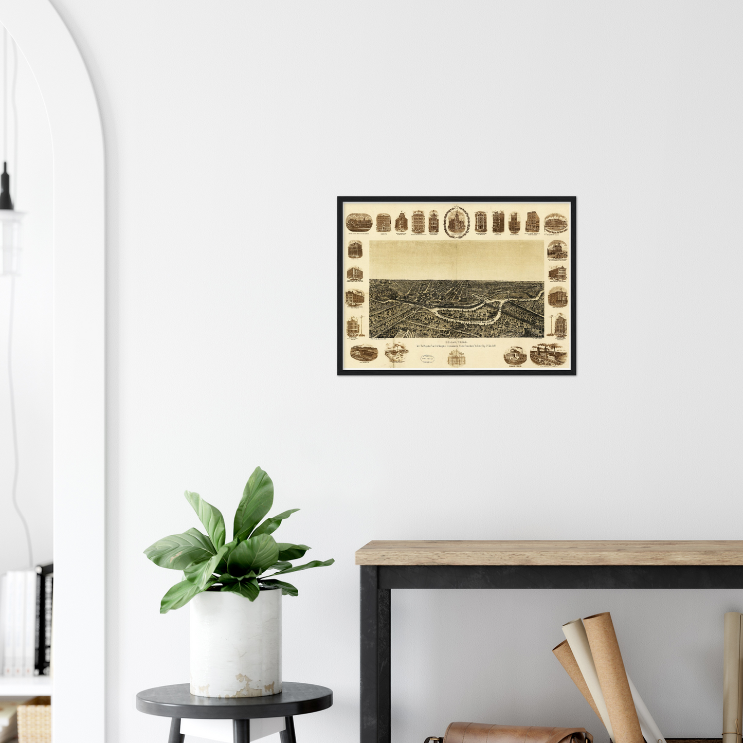 Historical city map  Test product horizontal 3 sizes