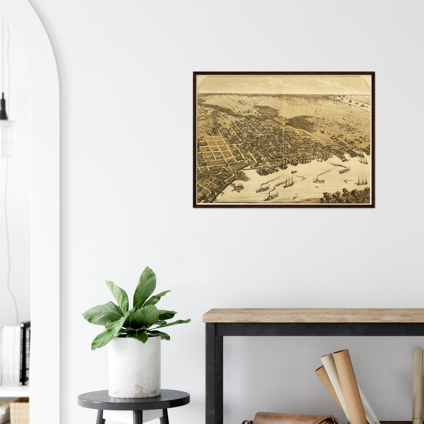 Historical city map  Test product horizontal 3 sizes