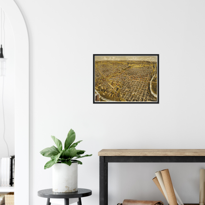 Historical city map  Test product horizontal 3 sizes