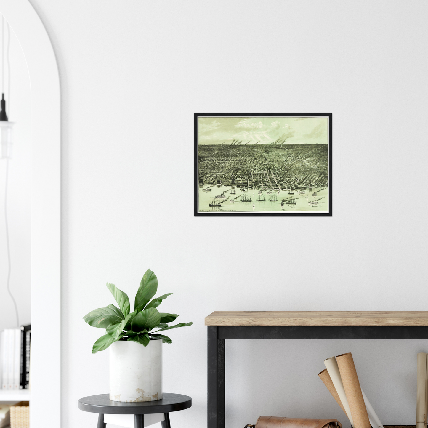 Historical city map  Test product horizontal 3 sizes