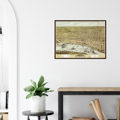 Historical city map  Test product horizontal 3 sizes