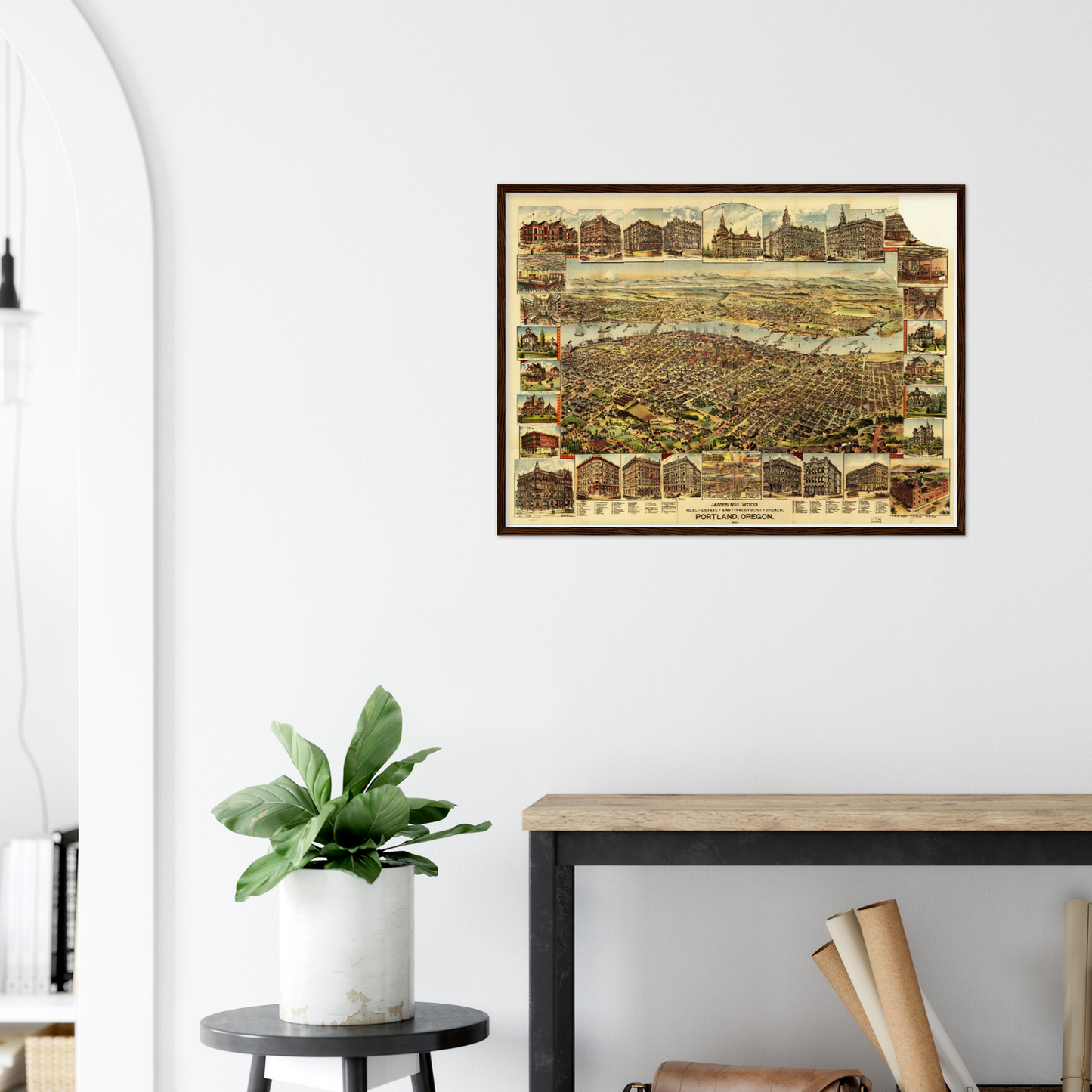 Historical city map  Test product horizontal 3 sizes