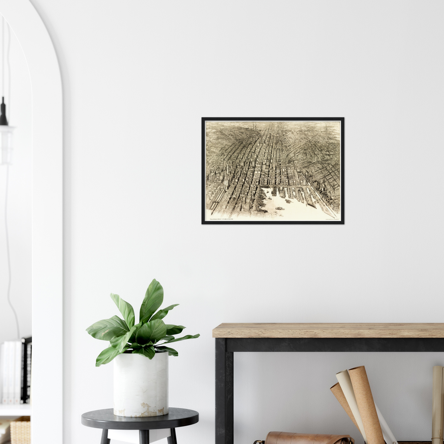 Historical city map  Test product horizontal 3 sizes